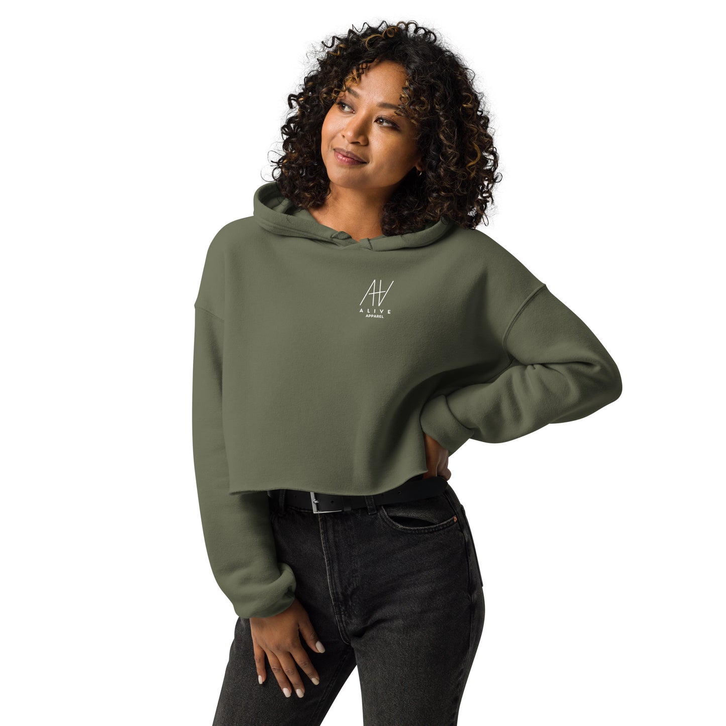 Alive Logo Crop Hoodie