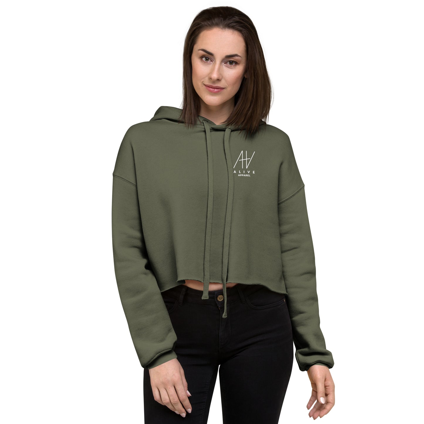 Alive Logo Crop Hoodie